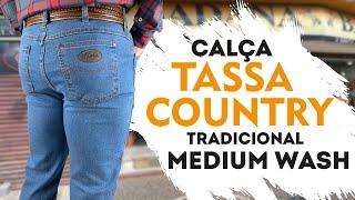 CALÇA COUNTRY MASCULINA TASSA COWBOY CUT MEDIUM WASH - DEMONSTRAÇÃO LOJA BADANA REF - 3459