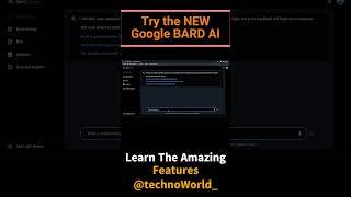 How to Use Google BARD AI @technoWorld_  #googlebard #bard #ai