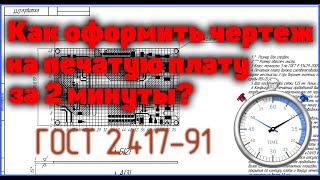 Как оформить чертеж на печатную плату в Altium Designer по ГОСТ за 2 минуты?