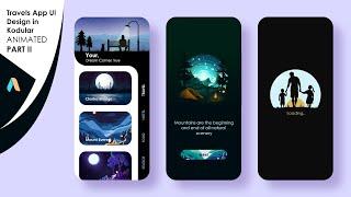 Animated Travel App UI Design Tutorials in kodular | Home Screen Design In Kodular with aia Part 2