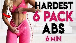 HARDEST 6 PACK ABS EXERCISES (2 week results) | 6 min Workout