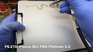 Mr. Hobby Procon Boy FWA Platinum 0.2 PS-270 spray pattern