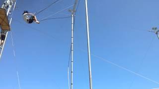 Jon Madd flying trapeze backflip first attempt, great success!