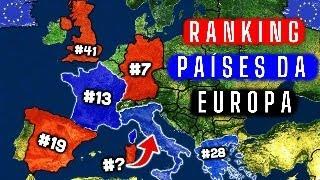 Todos os 50 países da EUROPA classificados do pior ao melhor