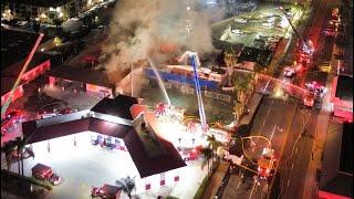 ESCONDIDO: EARLY MORNING 3 ALARM FIRE RIPS THRU COMMERCIAL STRUCTURE