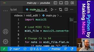 How To Edit MIDI Notes And Volumes Using Python With Music21