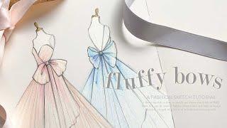 my SECRET to drawing fluffy bows *use this for your fashion sketches!