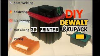 "Build Your Own DEWALT Battery! 18V/12.5Ah DIY Power Pack – 3D Printed & Spot Welded"