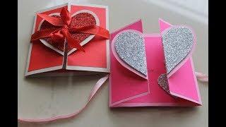 DIY Heart Greeting Card | Anniversary Handmade Card Tutorial | Birthday Card | Thank You Card