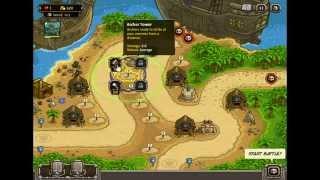 Kingdom rush frontiers. Walkthrough. lvl 5 hard (veteran), all 3 modes. Gameplay