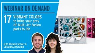 Webinar I 17 Vibrant Colors for Grey HP MJF Parts | DyeMansion