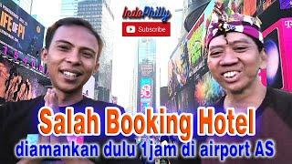 Gara gara salah booking hotel, akhirnya diamankan sementara di airport AS