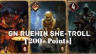 Gwent | Golden Nekker Ruehin Engine | Huge point Slam | Best Monster Deck in Gwent