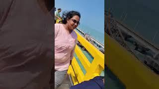 pamban railway bridge rameshwaram open up from ship crossing 🫣🫣🫣🫣