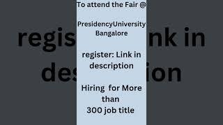 Job Fair |  #freshersjobs #hiring #hirings|