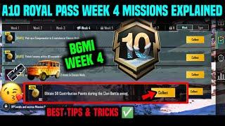 BGMI WEEK 4 MISSIONS / A10 WEEK 4 MISSION / WEEK 4 MISSION BGMI / A10 RP MISSION WEEK 4 EXPLAINED