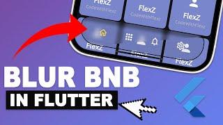 Flutter Tutorial - Custom Floating & Blurred Bottom Navigation Bar Design using CustomClipper