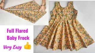 Very Easy Full Circle Umbrella cut baby frock cutting and stitching