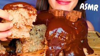 ASMR Cookie Dough Cake w/ Cookie Dough Chocolate Frosting No Talking|Eating Sounds