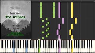 THEME FROM THE X-FILES - PIANO DUET TUTORIAL - SYNTHESIA