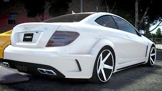 GTA IV Mercedes Benz C63 AMG with Vossen CV3 Wheels Crash Testing