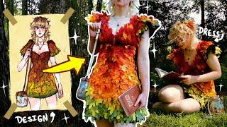 Designing & making an  AUTUMN LEAF DRESS  (cause one of y'all asked me to)