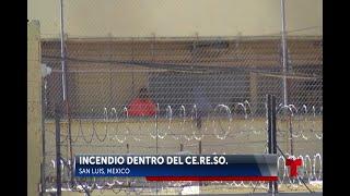 Incendio dentro de la carcel de San Luis RCS