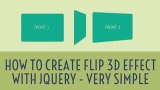 How to create flip 3d effect with jquery - very simple