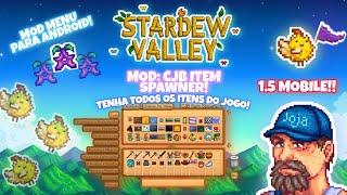 STARDEW VALLEY 1.5 MOBILE: COMO INSTALAR MOD CJB ITEM SPAWNER "MOD MENU COM TODOS OS ITENS DO JOGO"