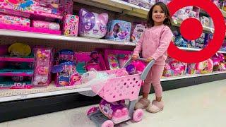 Target Shopping with a MiNi Shopping Cart (and play area) !!