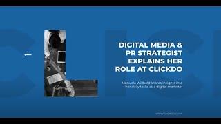 Digital Media & PR Strategist explains her Role & Services at ClickDo