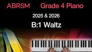 Waltz / ABRSM Grade 4 Piano 2025 & 2026, B:1 / Synthesia Piano tutorial + Slow Version