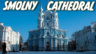 Smolny Cathedral (Monastery) Walk Around on Russian Xmas + Inside