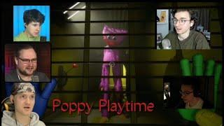 (реакция летсплейщиков)Poppy playtime киси миси помогает главному герою