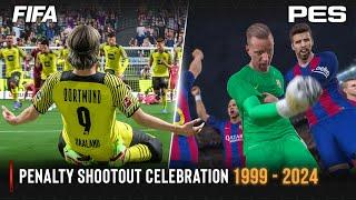 Penalty Shootout Celebration FIFA vs PES | 1999 - 2024 |