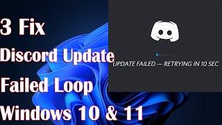 Discord Update failed loop in Windows 10/11 - 3 Fix