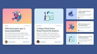 Responsive Card Blog Templates with HTML CSS