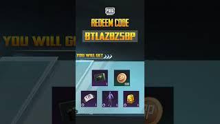 PUBG MOBILE Redeem Code: BTLAZBZ5BP for Free rewards