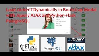 Load content Dynamically in Bootstrap Modal with Jquery AJAX and Python Flask PostgreSQL