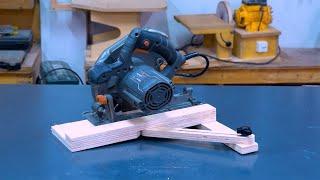 Make DIY Adjustable Circular Saw Track Rail Guide For Perfect Crosscut