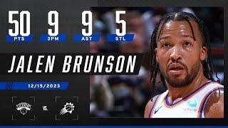 Jalen Brunson CAREER-HIGH 50  Makes Knicks history in win vs. Suns | NBA on ESPN