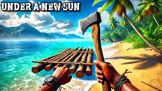 Raft First Day Out! Day 2 Tropical Island Survival | Under A New Sun