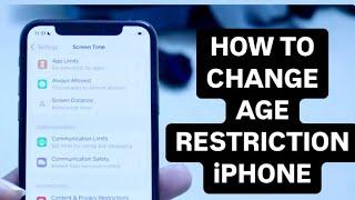 How To Change Age Restriction On iPhone!