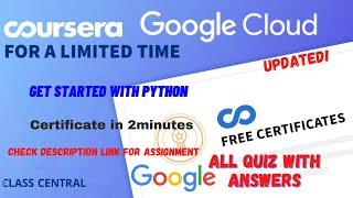 Get Started with Python, (week1-4) All Quiz Answers.#coursera #learning #quiz#mr #answer#quizanswers