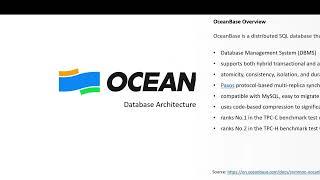 OceanBase database technical demo