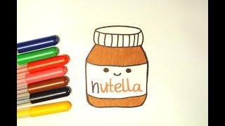 Рисуем нутеллу. Милые кавайные рисунки для лд. Draw Nutella. Cute drawings for a personal diary