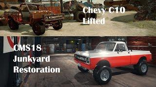 Chevy C10 Lifted - Junkyard Restoration Gameplay Timelapse - Car Mechanic Simulator 2018 CMS18