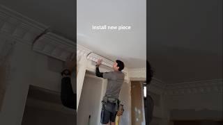 How to install cornice #diy #drywalling #plaster #construction #building