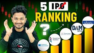 Mamata Machinery Vs Dam Capital Vs Transrail Lighting Vs Senores Vs Santhan Textiles Ipo Ranking 