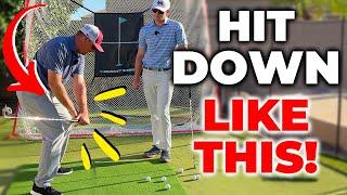 How To Hit Down On The Golf Ball (Without Getting Steep!)